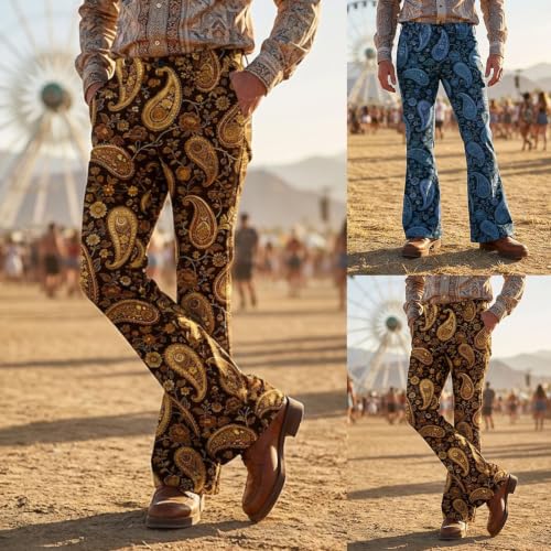 Pantalones acampanados de hombre para disfraces de los años 70 y fiesta de discoteca 2