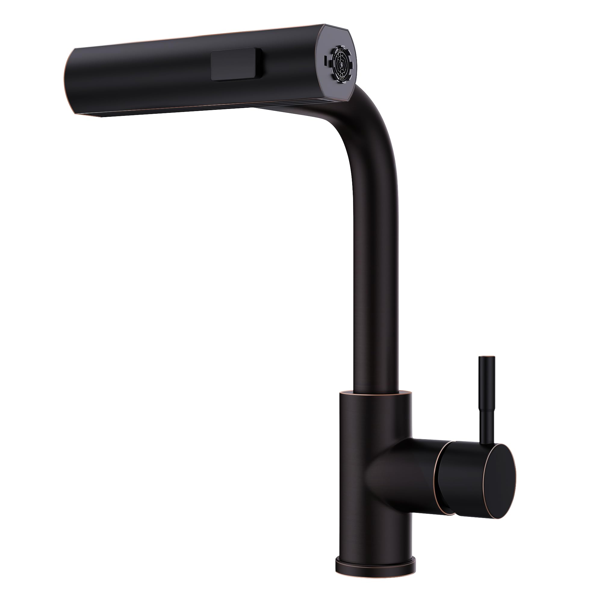 GIMILI Oil Rubbed Bronze Kitchen Faucet with Pull Down Sprayer Single Hole Handle Sink Faucets Commercial Modern Faucets for Pull Down Sprayer Kitchen Sinks