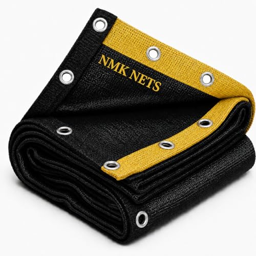 Image of NMK NETS Shade Net 75% UV Protected for terrece Garden, Green House, Balcony and Gardening with All Four Side Eyelets (10 ft x 10 ft / 3 m x 3 m, Black)