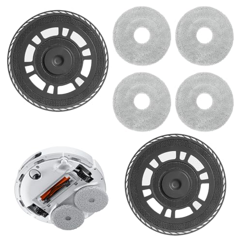 Paños de fregona con soporte de repuesto, paños con soporte de repuesto, accesorios para Dreame L10s Pro Ultra Heat/L10s Ultra Gen2/X30 Ultra/X40 Ultra/L20 Ultra/X40 Master/L40 Ultra, piezas de