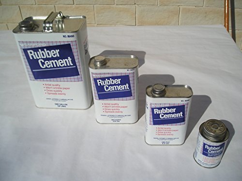 Grote jerrycan Rubber Cement Sanford, 470 ml, pure latex lijm, absoluut transparant