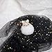 Anple Genuine Rabbit Fur Ball Pom Pom Keychain with A fashion Alloy Fox Head Studded with Synthetic Diamonds(Rhinestone) for Womens Bag Cellphone Car Charm Pendant Decoration(White style 3)