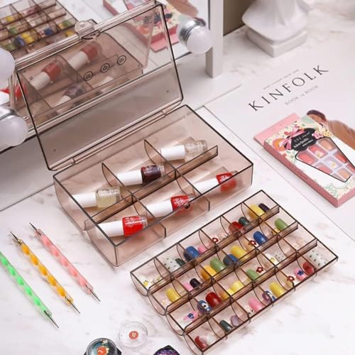 Image of Mini Jewellery Travel Case, Acrylic Jewellery Organizer Box, Small Portable Storage Holder for Rings Earrings Necklaces, Pack of 1