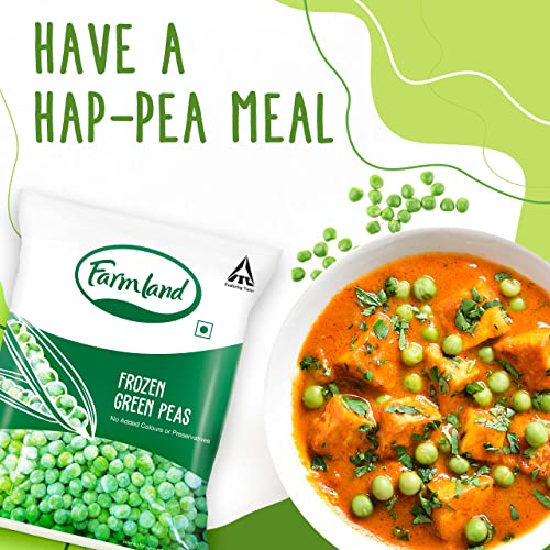 Image of Farmland Frozen Green Peas, Ready to Cook Frozen Vegetable, 1000g