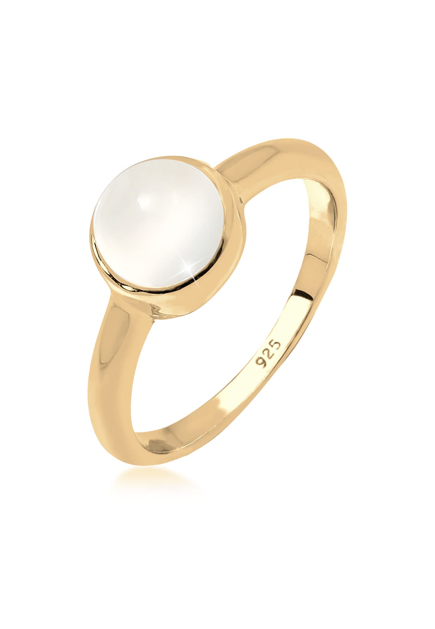 Elli Ring Damen Solitär mit Mondstein 925 Silber