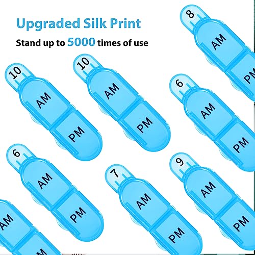 Image of Daviky Monthly Pill Organizer 2 Times a Day, 30 Day Pill Box AM PM with Separate Container, One Month Medicine Case Twice a Day to Hold Vitamins, Supplements and Medication (Blue)