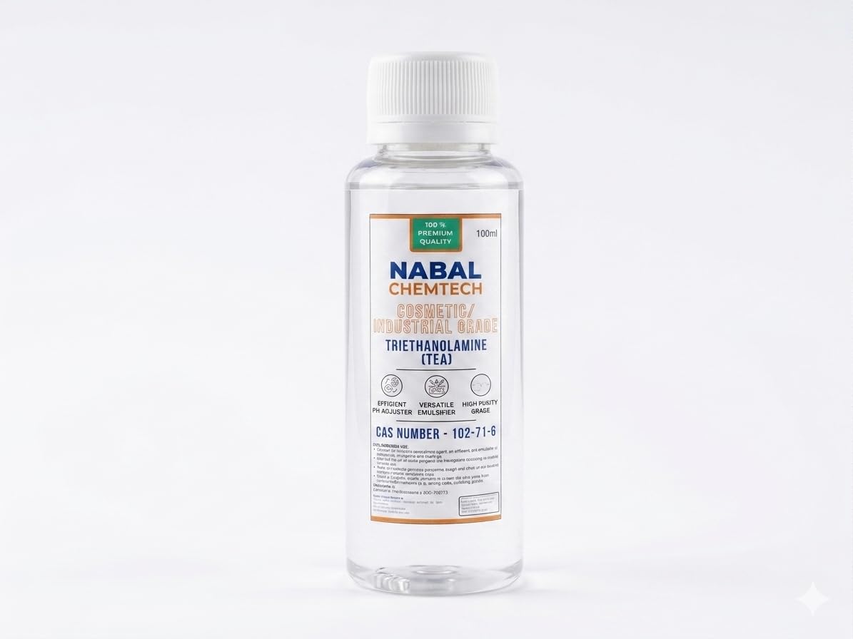 NABAL CHEMTECH Triethanolamine (TEA) 100ml | Cosmetic & Industrial Grade | Efficient pH Adjuster, Neutralizer & Versatile Emulsifier for Carbomer Gels, Lotions, Creams & Cosmetics-image-43