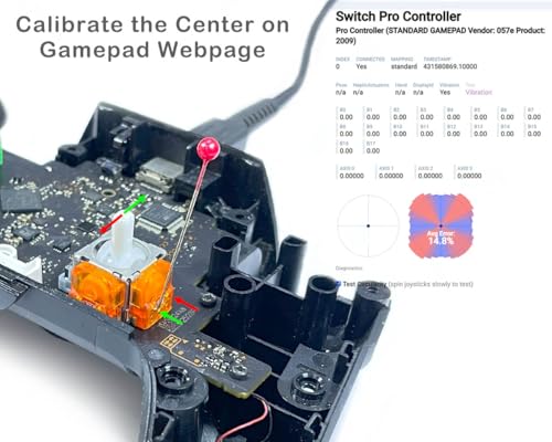 Image of ElecGear 2X TMR Joystick and Desoldering Heating Plate Replacement for Switch Pro 1 Controller, TMR Hall Control Stick and Soldering Wick Repair Tools - (TMR-NSPro1)