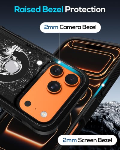 LISEVO for iPhone 18 Pro/17 Pro Case Heavy Duty Protection, Spacemen - image 6