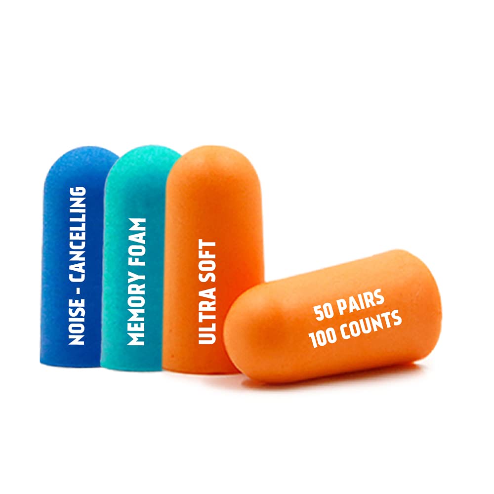 50 Pair Ear Plugs for Sleeping, Reusable Soft Foam Ear Protection, Ear Plugs for Noise Reduction, Swimming, Snoring, Shooting, Work, Travel, Earplanes Kids&Adults Sound Blocking, Best Earplugs 33 NRR-image-31