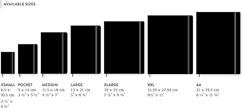 Miniatura 8 de Moleskine - Cuaderno clásico con tapa dura, grande (5 x 8.25 pulgadas), doble diseño, a rayasliso, negro, 240 páginas