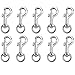 Hund und günstig Kaufen-LEMONSTONE 10 Stück Karabinerhaken mit Drehgelenk, Schlüsselanhänger Karabiner, Karabiner Hundeleine, Bolzenkarabiner, Wirbelkarabiner, Karabiner Klein Schlüsselanhänger, für DIY Lanyard Handwerk