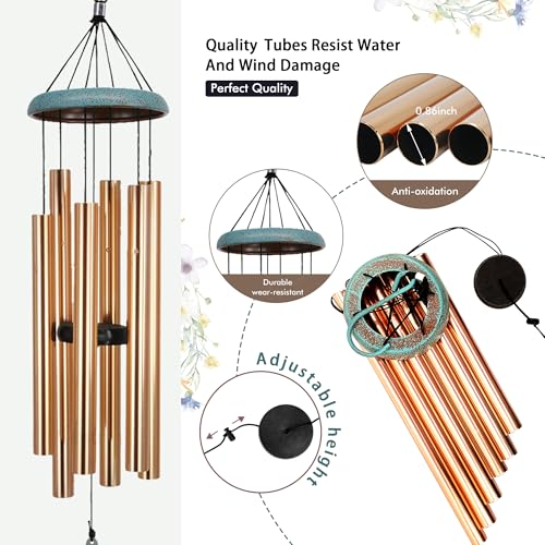 Image of ASTARIN Personalized Happy Retirement Gift, Custom Retirement Wind Chimes for Women Men, 35 inch Large Deep Tone Wind Chime Retire Gifts for Teacher Co-Workers Boss Friends Parents
