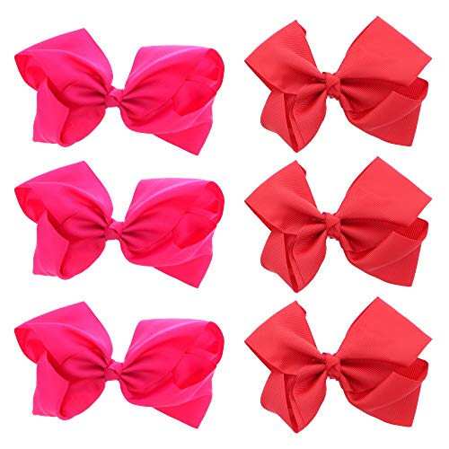 Arco de gorgorão de 7,6 cm para meninas pequenas - Conjunto com 6...