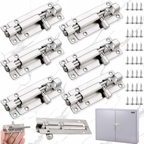 Brateuanoii 6 pezzi chiavistello per porta in legno