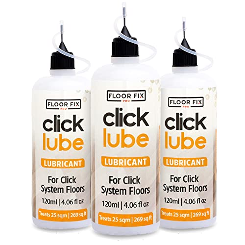 Click Lube - 3 Room Pack Lubricante Para Suelos de Madera Laminada y de Ingeniería que Crujen. Cómprelo sólo cuando haya comprobado que puede arreglar el crujido.