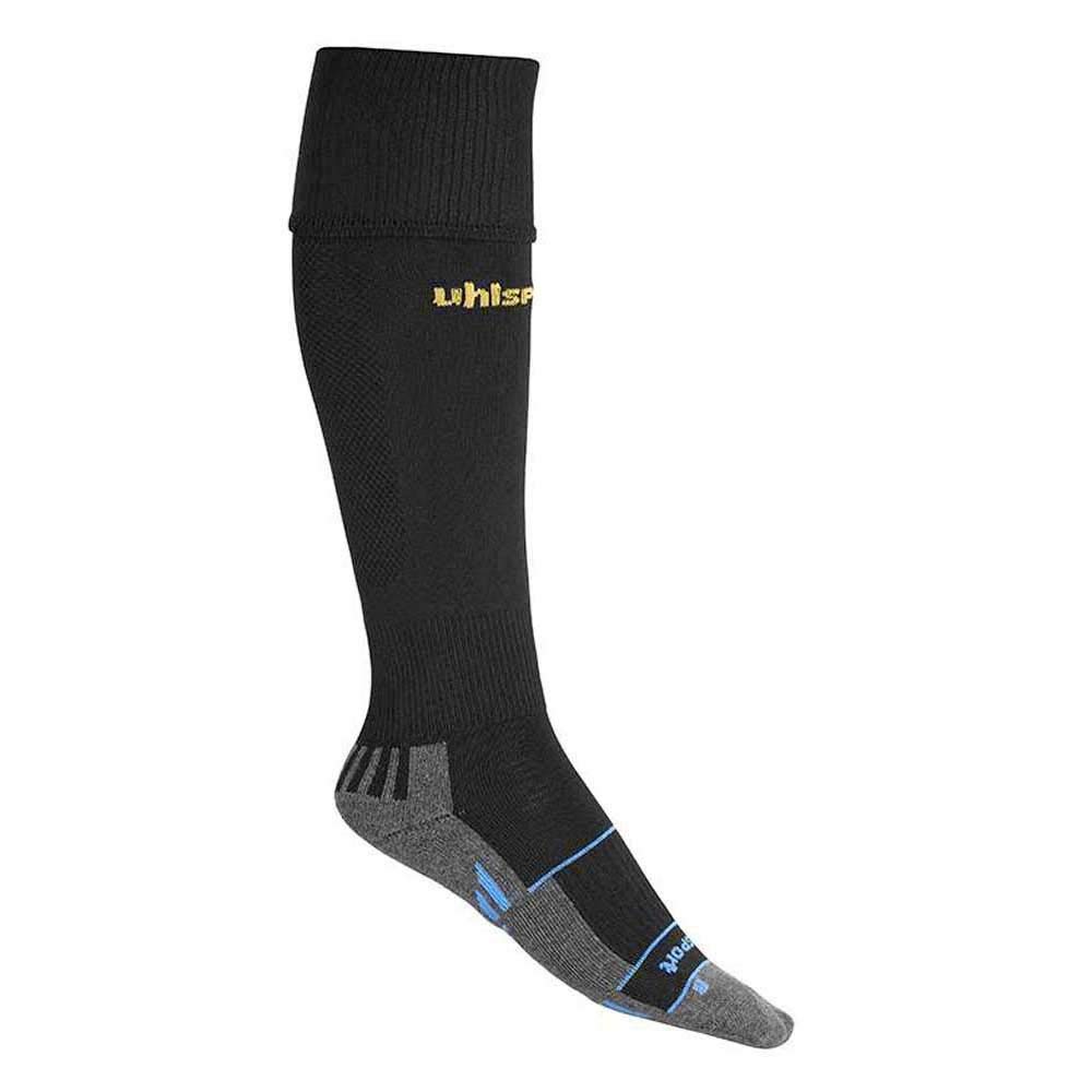 Uhlsport Unisex Team Pro Player Stocking Socks - Black/Gold, Size 28-32