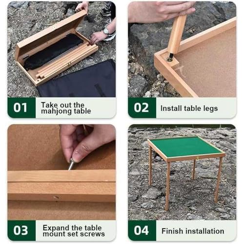 Tavolo da gioco pieghevole portatile con borsa per giochi di carte all'aperto