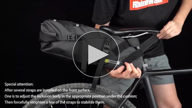 Sacoche De Selle Vélo étanche Alouweekuky 10L - Universelle VTT/route - Sangles Réfléchissantes