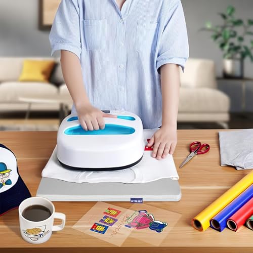 Image of Heat Press Mat 13.5 inchx17.5 inch, Double Layer Heat Resistant Pad Up to 428F, Non Stick Oversized Iron Mat for Bulk Sublimation, Full Size Hoodies & Commercial Heat Transfer Projects (Silvery)