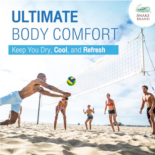 Snake Brand Prickly Heat Cooling Powder for Everyday Use - Anti-Chafing, Heat Rash Relief, Ocean Fresh Kelp Scent (9.9 Oz / 280g) - Image 6