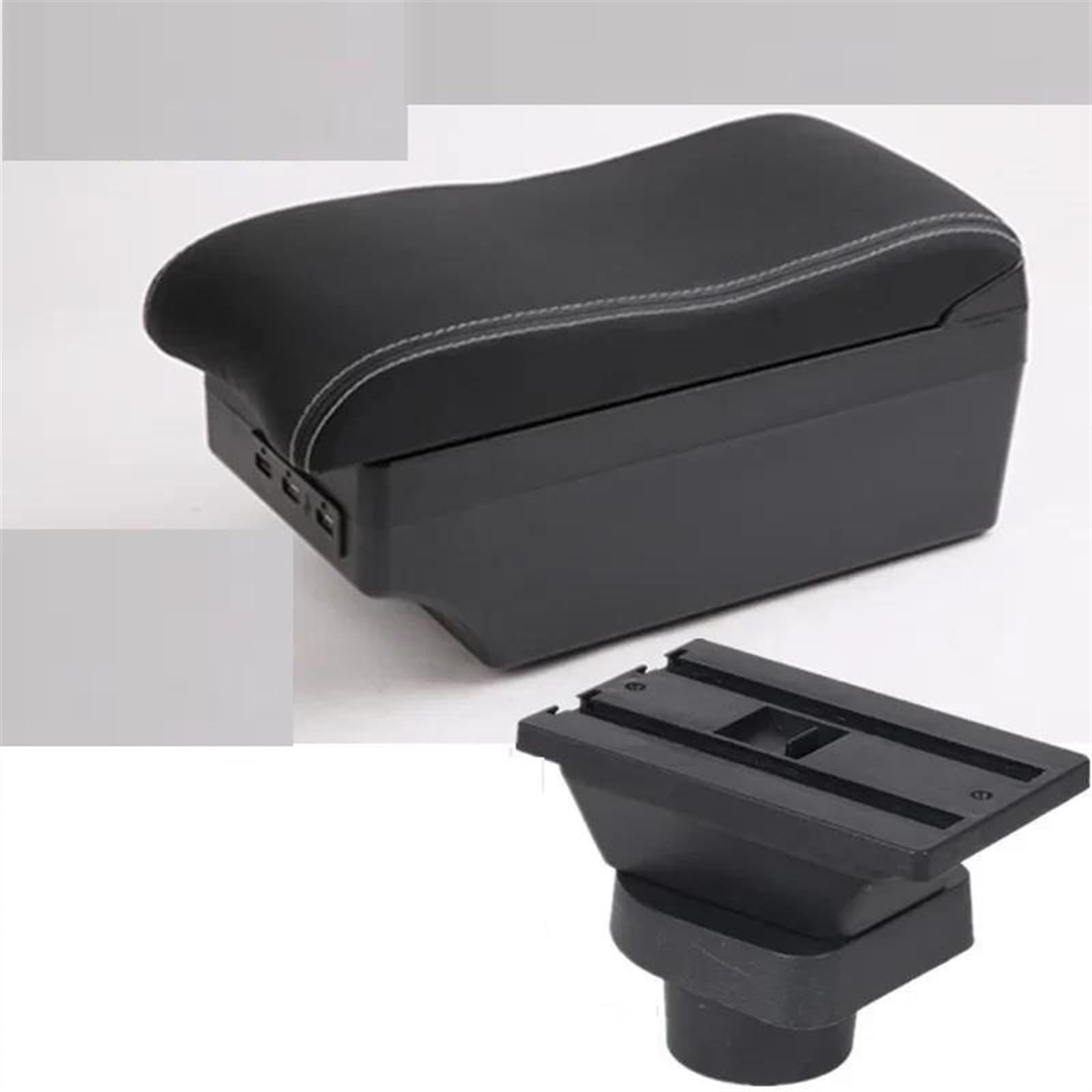 NMJLQW Storage Rack Car Accessories Armrest Box 2020 2021 2022 2023 Car Interior Retrofit Armrest Box USB For Corsa F(C white line 7USB)