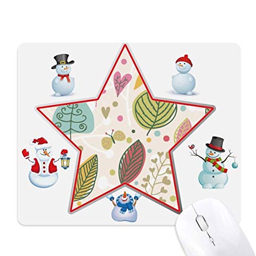 Tapis de souris peinture des fleurs plantes bonhomme de neige