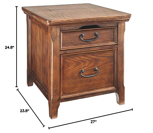 image for Signature Design by Ashley Woodboro Media End Table Dark Brown Finish,