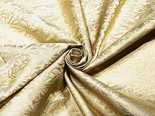 Taffetas 100 % soie doré jacquard doré largeur 137,2 cm TAF#JACNEW1