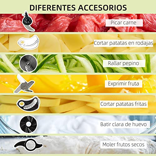 HOMCOM-Procesador-de-Alimentos-Robot-de-Cocina-650W-Bol-de-1L-Vaso-de-125L-Amasador-Batidora-Exprimidor-con-Pantalla-LED-3-Velocidades-Funcion-de-Pulso-Acero-Inoxidable-235x21x175-cm-Plata