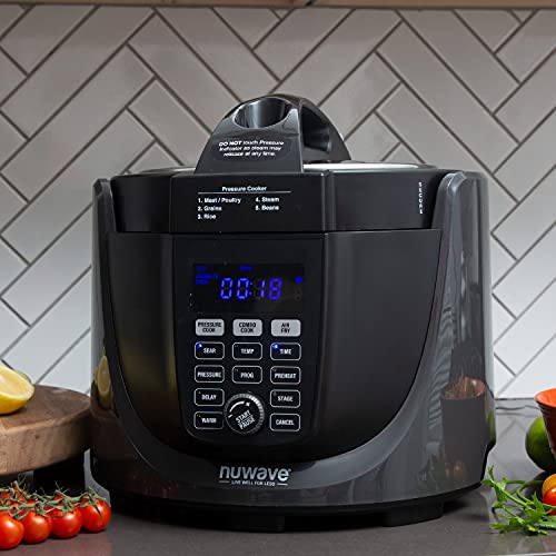 NuWave Duet Pressure Cooker, Air Fryer & Grill Combo Cooker Deluxe