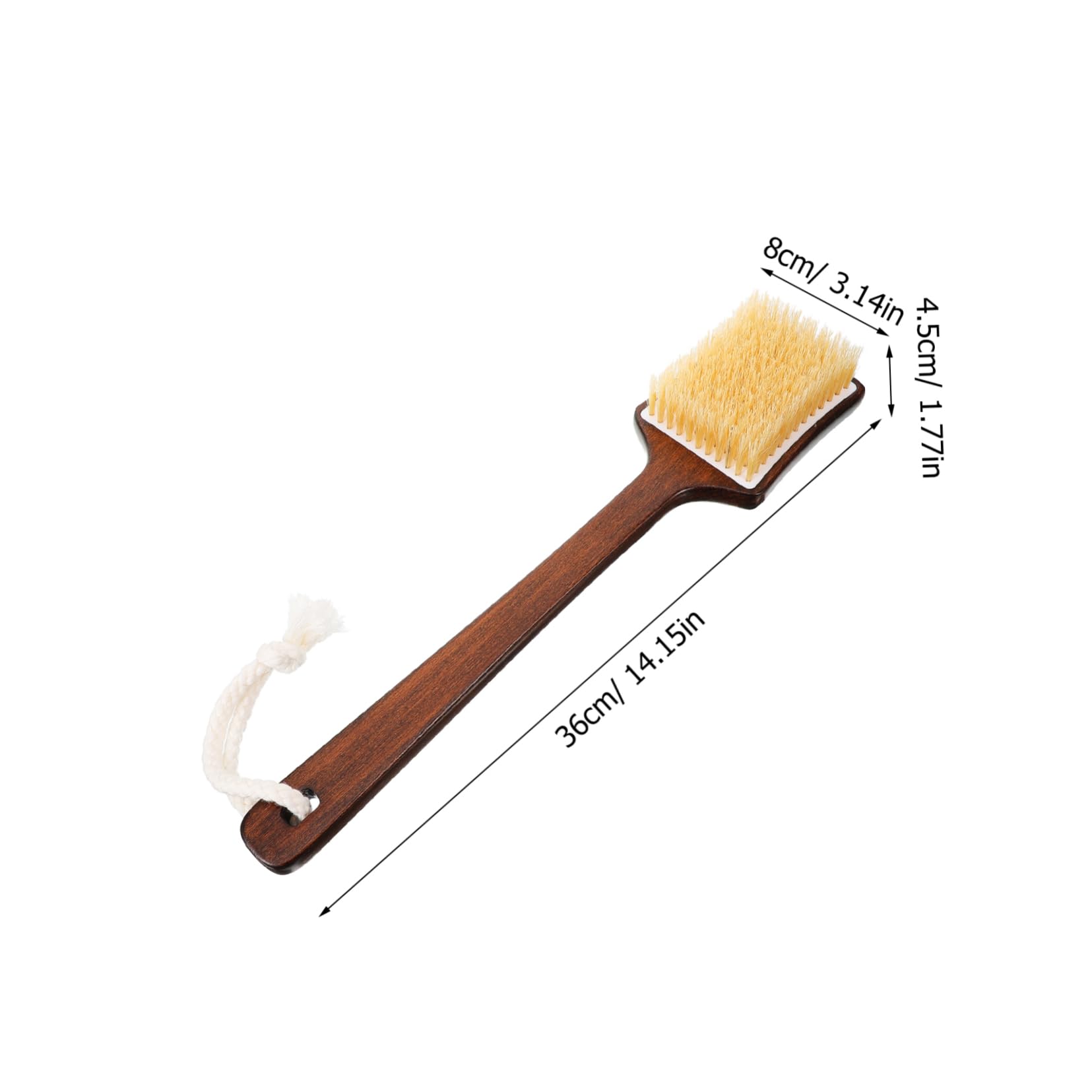Beaupretty 5piezas Cepillo Mango y Cerdas De Cerdo Para Exfoliación y Masaje Para Ducha y Espalda Seco y Húmedo