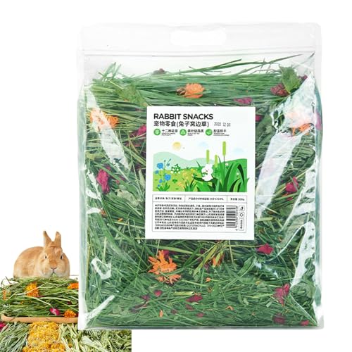 Heno Mascota pequeño Saludable - Conejos Timothy Grass | Los Alimentos Naturales para Ropa Cama Segura mejoran la digestión, la, la digestión mejorando el suplemento del forraje en Nutrient