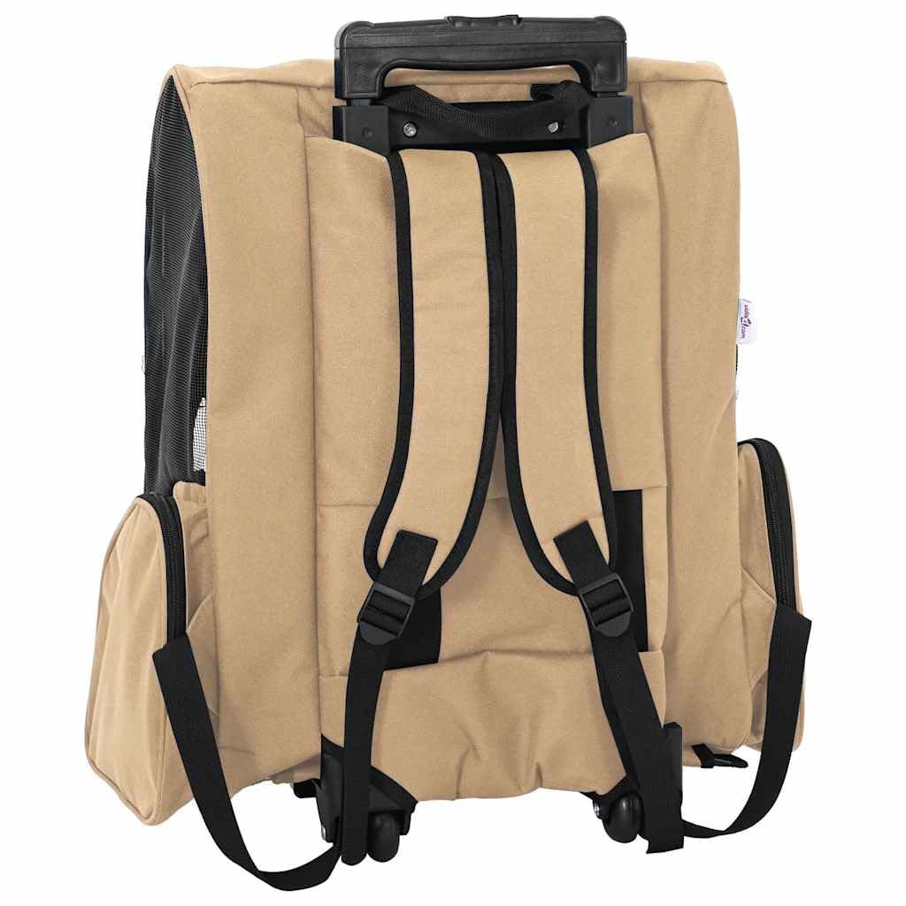Carrello per Animali 3 in 1 Design Sabbia 48x32x(57-106) cm Tessuto Oxford,Articoli per animali,Animali domestici - Articoli,Passeggini per animali domestici-42007370