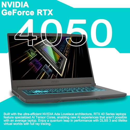 MSI Sottile 15,6 pollici FHD 144Hz IPS Gaming Laptop, 13th Gen Intel Core i5-13420H, NVIDIA GeForce RTX 4050, 16GB RAM, 512GB SSD, WiFi 6, Tastiera retroilluminata, Cooler Boost, Windows 11 w/ICP Hub - Notebook - Immagine 4