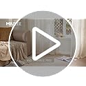 MIULEE Light Brown Short Linen Curtains 45 Inch Length 2 Panels for Kitchen Bedroom Bathroom, Soft Thick Linen Textured Basement Window Drapes Semi Sheer Light Filtering Back Tab Burlap Look Decor