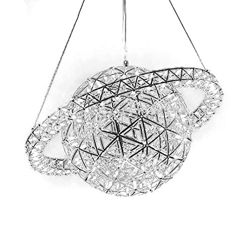 Suspension luminaire LED moderne gypsophila nickel brossé pour cuisine et séjour