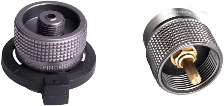 CAMPINGMOON Camping Grill Gas Stove Adapter of 1Lb Propane Adapter & Butane Canister Adapter Z11+Z22