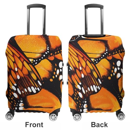 Monarch Butterfly Wings Travel Luggage Cover for Suitcase 19-32 Inches Elastic Washable Baggage Protector3