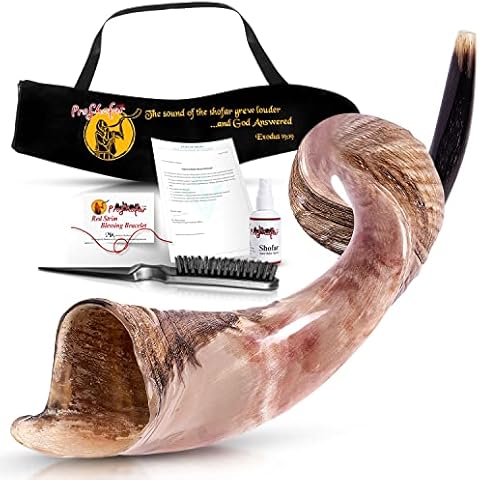 ProShofar 20"-22" Kudu Shofar Kosher and Half Polished Cover