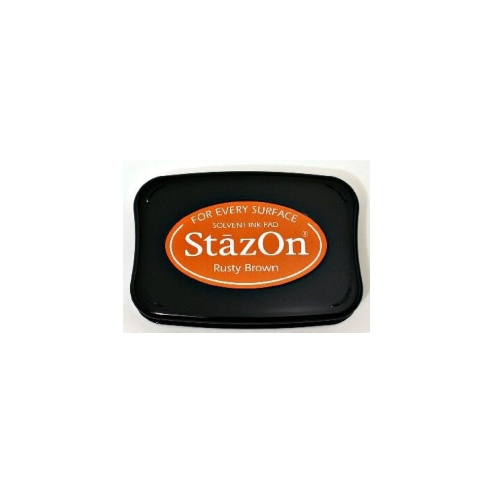 Tsukineko Brown Full-Size Stazon Multi-Surface Inkpad, Rusty By