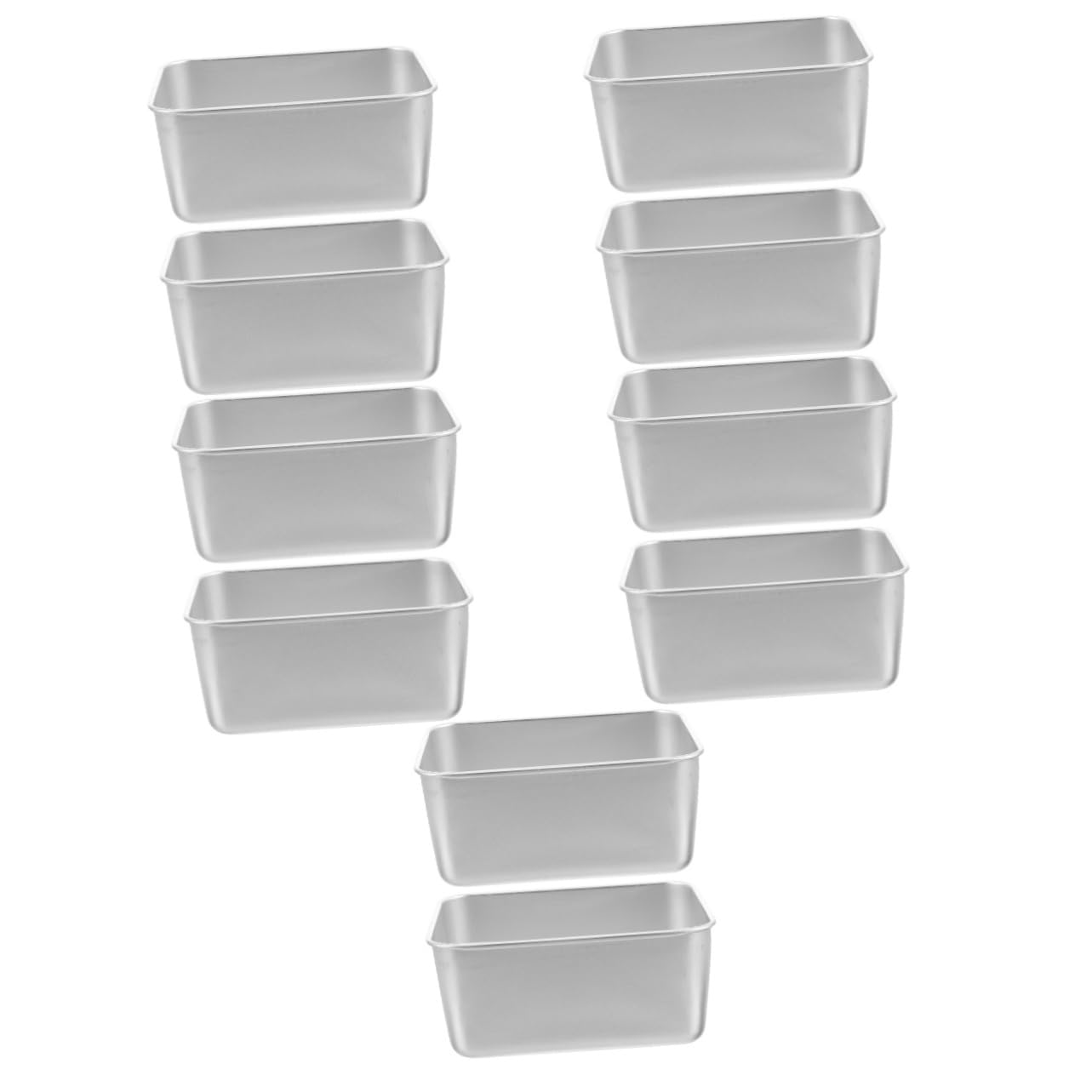 BESPORTBLE Bol De Pique- Contenants Alimentaires Tasse Bol De Soupe Étain Récipients À Soupe Rectangulaires Bols De Camping Bol De Camping en Métal 304 Matériel Silver