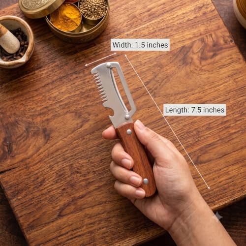Image of Vegetable Peeler Combo Pack of 2 Stainless Steel with Wooden Handle