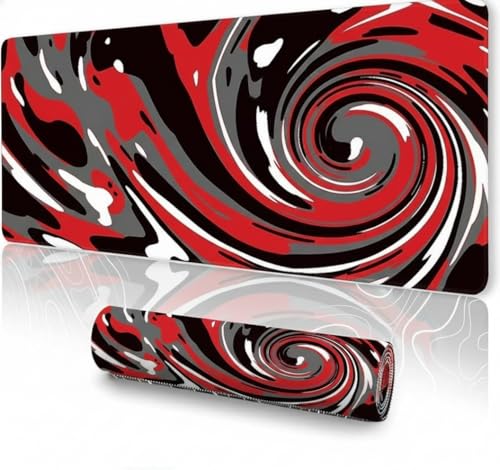 Image of Saco XXL Gaming Mouse Pad for PC - Large Desk Mat 900x400x3mm, Extended Non-Slip Rubber Base, Waterproof Surface, Fluid Design, Big Keyboard Mouse Pad for Office & Home Setups