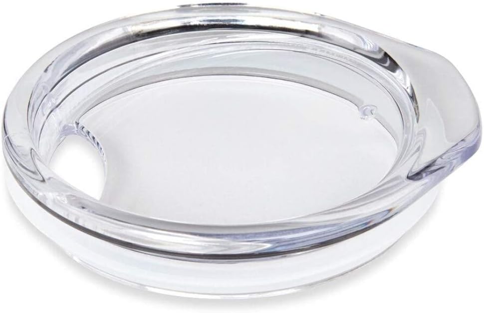 Snowfox Premium Set of 2 Travel Lids for Vacuum Insulated Stainless Steel Beer Glass, Home Bar Accessories, Elegant Bartending, Clear Plastic