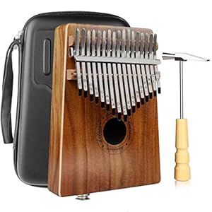 Kalimba 17 sleutels, duimpiano Kalimba Thumb Piano Finger Solid Kalimba Instrument Geïntegreerde pick-up met audio…