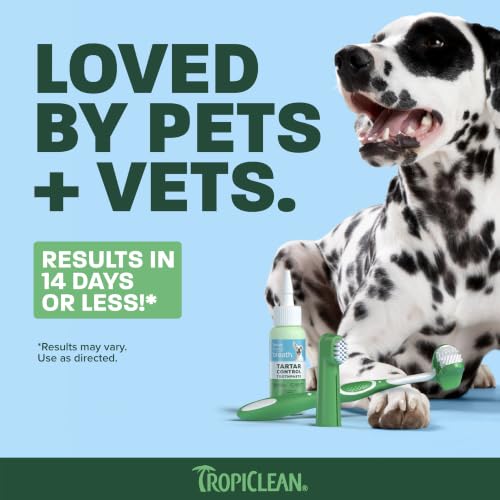 Image of TropiClean Fresh Breath Dog Tooth Brushing Kit for Small /Medium Dogs