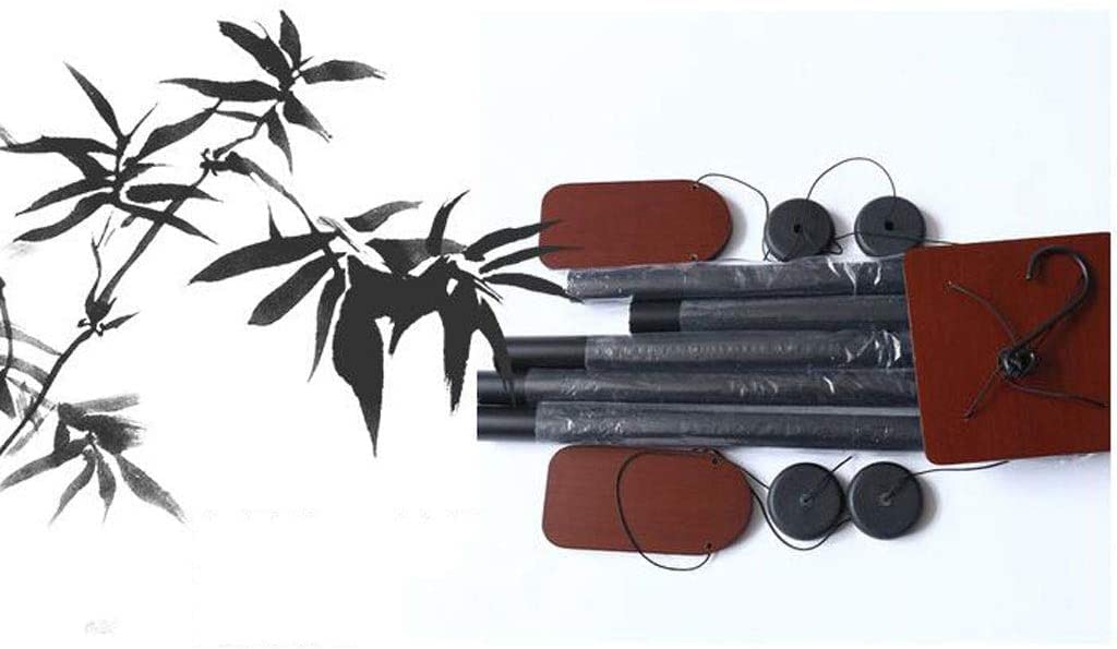 Carillon a Vent pour Maison Carillon À Vent Traditionnel - 5 Tubes Métal Creux 36/57cm Long Décoration Décoration Intérieure