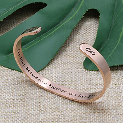JoycuFF Bracelets for Women Christmas Birthday Thanksgiving Gifts to Mother Mummy Stainless Steel Cuff Bangle Meaningful Year Gifts to Mom4