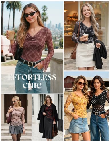 GRACE KARIN Women Boho Mesh Blouse xx use - image 6